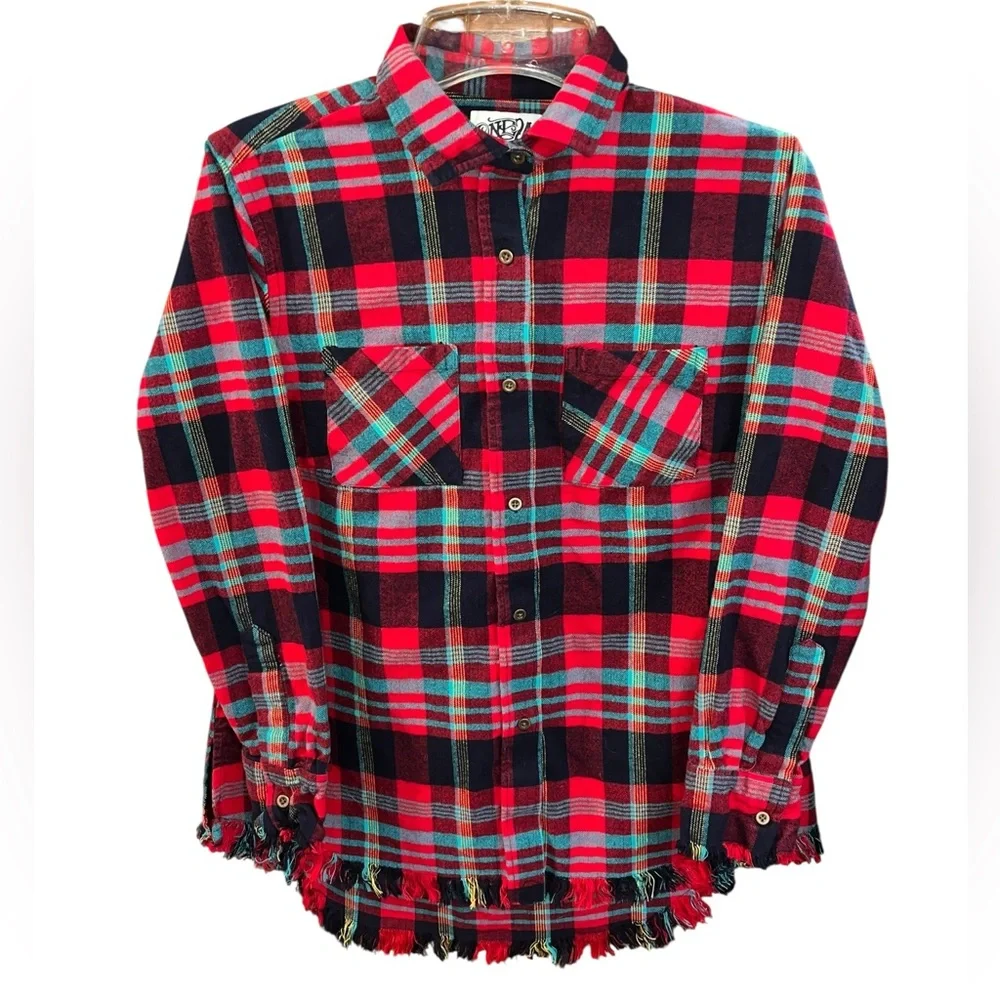 One24 Rags Flannel Button Up - Picture 1 of 6